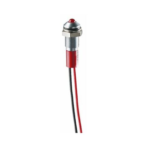 Voyant LED lumineux Rouge RS PRO, dia. 8mm, 24V c.c., taille de la lampe 5 mm, IP67 ( Prix pour 1 )