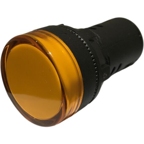 Voyant Led Orange 12vca-cc Pour Armoire électrique - étanche Ip67 - Perçage 22mm