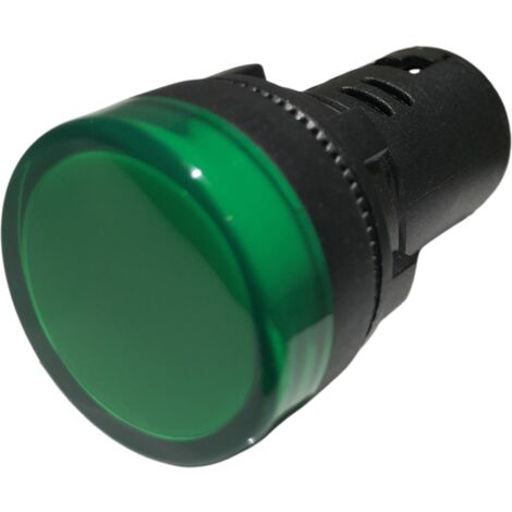 Voyant Led Vert 12vca-cc Pour Armoire électrique - étanche Ip67 - Perçage 22mm