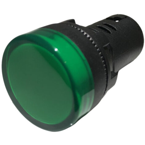 Voyant Led Vert 230vca Pour Armoire électrique - étanche Ip67 - Perçage 22mm