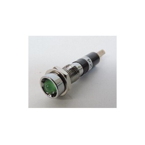 Voyant LED vert Ø 5mm tension 24/28V CC cosses Faston ORBITEC 233762