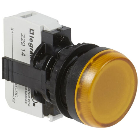 Voyant lumineux Osmoz complet IP69 jaune 12V à 24V alternatif ou continu LEGRAND 023774