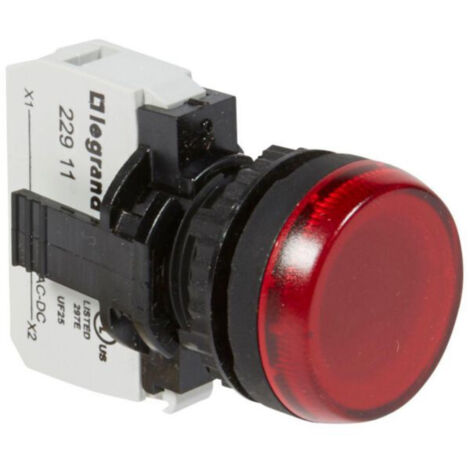 Voyant lumineux Osmoz complet IP69 rouge 12V à 24V alternatif ou continu LEGRAND 023771