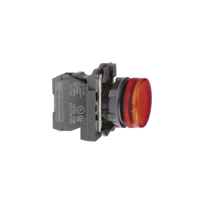 Schneider Electric Xb5avb4 Voyant Lumineux Rouge 24 V/dc, 24 V/ac 1 Pc(S)