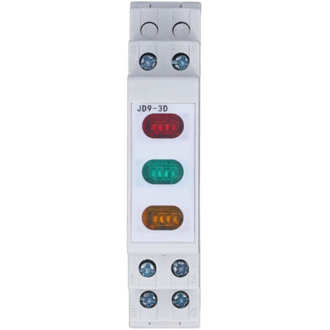 Voyant lumineux sur rail DIN, lampe LED rouge, jaune ou verte pour contacteur de démarrage magnétique, 230 V CA/CC-Crezuo