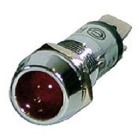 Voyant Metallique Encastrable Rouge