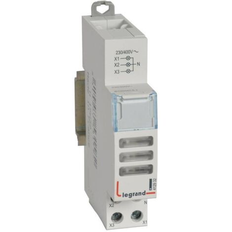 voyant modulaire triple - 230 / 400 volts - blanc