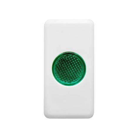 VOYANT PLAT DIFFUSEUR VERT SY/WT GEWISS GW20604