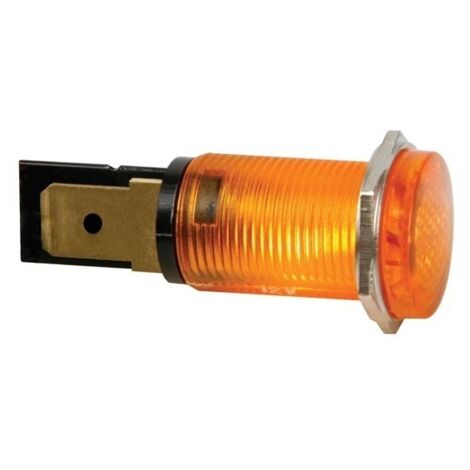 Voyant rond 14mm 12v orange