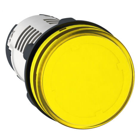 voyant rond - d=22 - jaune - led intégrée - 24v - schneider electric xb7ev05bp