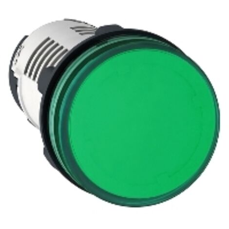 voyant rond - d=22 - vert - led intégrée - 24v - schneider electric xb7ev03bp