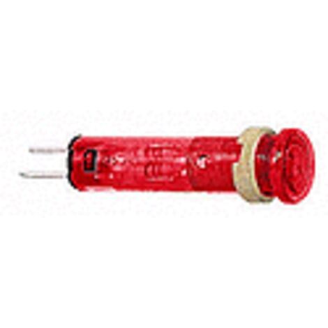 Voyant rond diam 8 IP 40 rouge DEL intégrée 24 V cosses - XVLA234