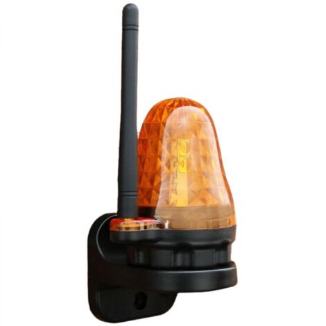 Voyant stroboscopique à LED pour porte de garage, noir, 60 x 85 mm, 1 unité, témoin d'alarme de tension pour motorisation de porte coulissante