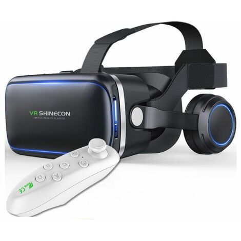 Vrg Pro Lunettes de Réalité Virtuelle Lunettes 3D pour Smartphones 5.0-7.0 Casque Blu-ray,B
