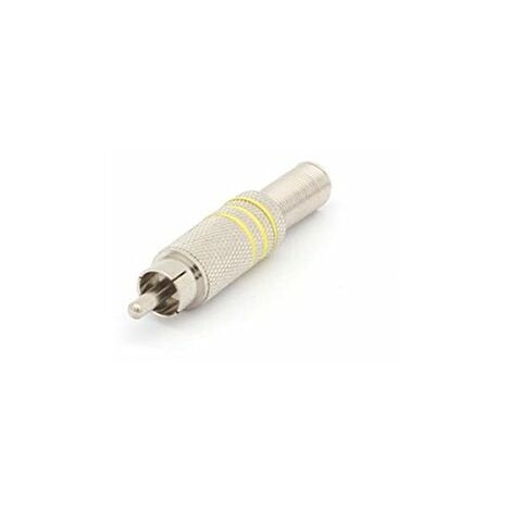 VS Electronic 609055 metallo RCA maschio per cavo, 6 mm, Giallo
