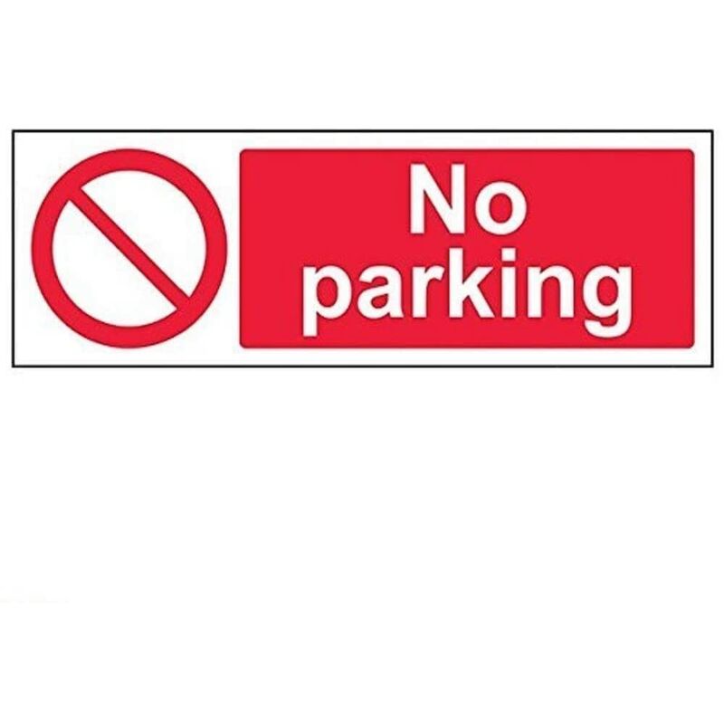 Image of Vsafety - Cartello di proibizione No Parking - Paesaggio, 300 mm x 100 mm, in plastica rigida da 1 mm