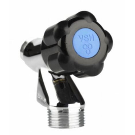 Vsh aérateur 1/2 avec clapet anti-retour bouton noir chrome