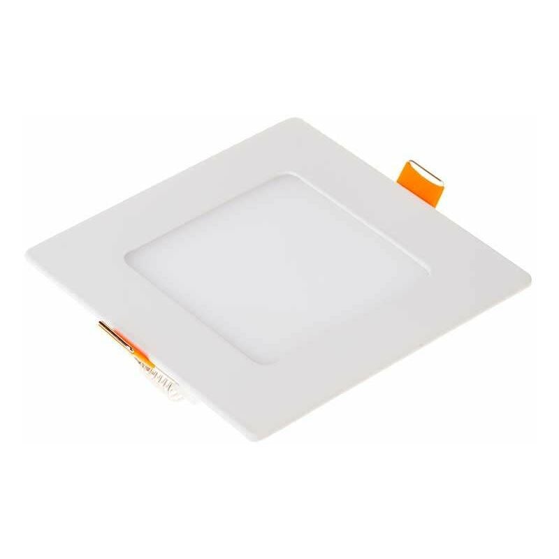 

V-tac - Downlight led extraplano cuadrado blanco 6W 120° Temperatura de color - 3000K Blanco cálido