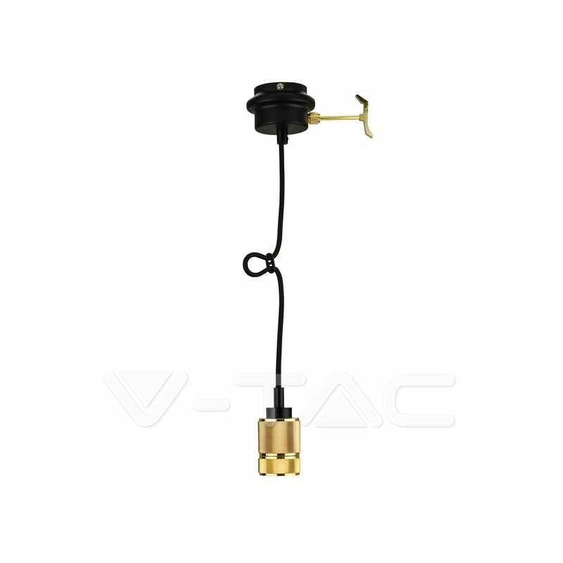 

Portalámparas Serie Metal Holder E27 Cable Textil 1m Gold Aluminum 1F