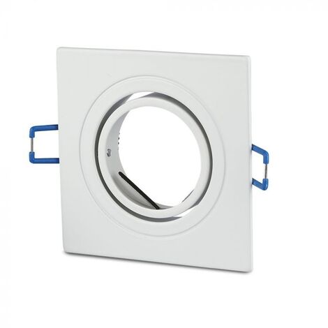 VTAC VT-782SQ Portafaretto led da incasso in alluminio Quadrato orientabile colore bianco GU10-GU5.3 - sku 3605