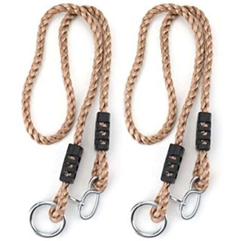 Vtizikl 1 Paire de Balançoire Arbre Enfant, Cordes Balancoire Sangles Réglables Balançoire Arbre en Bois Enfants Adulte Siège Suspendu