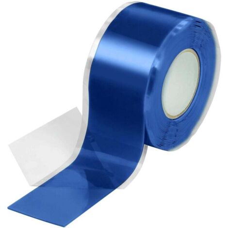 Vtizikl 1 x 3 m, ruban silicone auto-adhésif (auto-soudant, auto-vulcanisant), ruban isolant et joint d'étanchéité (eau, air), largeur 25 mm, bleu
