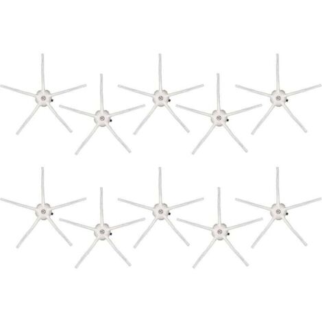 Vtizikl (10 pièces blanc) Pièces de rechange pour brosses latérales Roborock S7 Series S7 S7+ S7 MAXV Ultra Q7 Max Q7 Max+ S8 Pro Ultra S8 S8+ Q5+ Q5 E2 E3 E4 S4 S5 S6 Kit d'accessoires pour brosses l