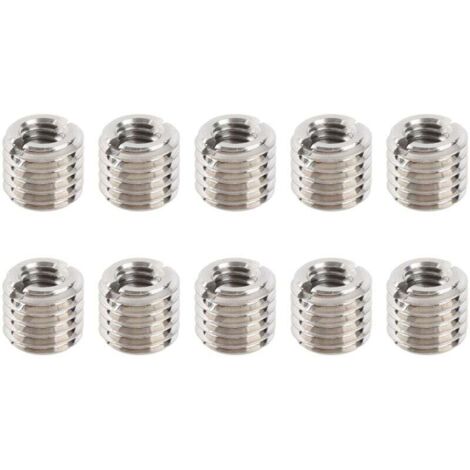 Vtizikl 10 Pièces Insérer L'écrou Réducteur de Réparation M6 X 1.0 Femelle et M10 X 1.5 Outil D'extension de Filetage Mâle Accessoire de Fixation