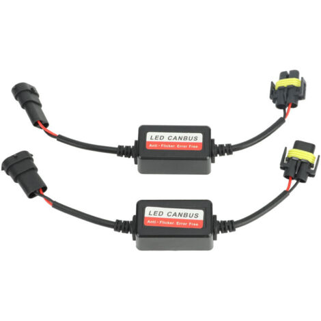Vtizikl 2PCS H8 H9 H11 LED Canbus Decoder 12V Erreur Anti Flicker Free For Headlight Light
