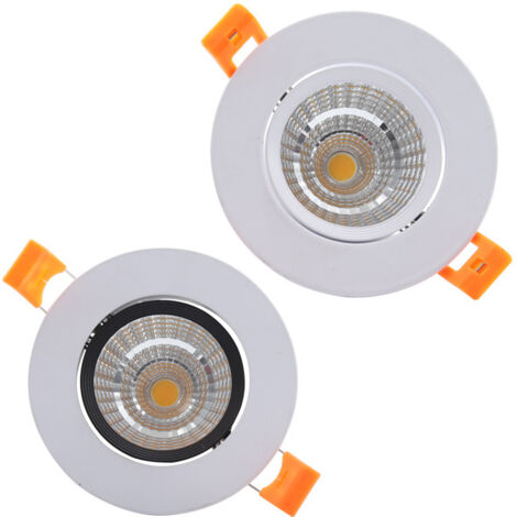 Vtizikl 2pcs led spot encastré downlight plafonnier à angle réglable