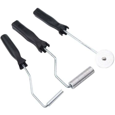 Vtizikl 3pcs Rouleau Débulleur, Bulle Paddle Outil, Fibre de Verre d’Alliage d’Aluminium, kit pour Moule, Résine, Composite