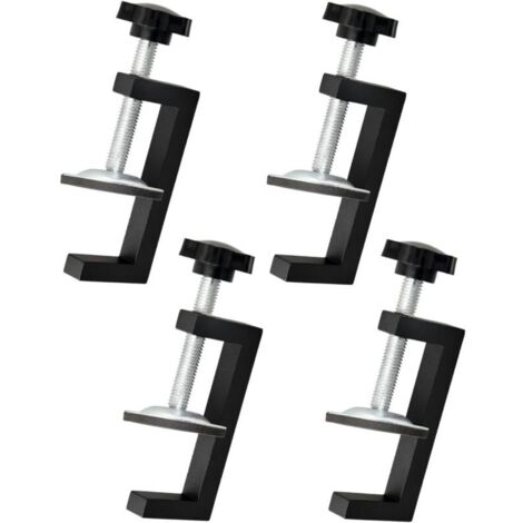 Vtizikl 4 Pièces Serre Joint Kit, Plage de Serrage 10-57mm Pince G Réglable, Serre Joint Menuisier Clip de Fixation, Outils Accessoires pour Pince de Table, Convient pour la Fixation Du Bois, Des Tabl