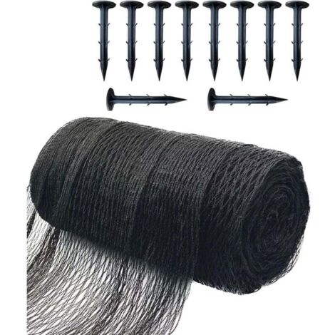 Vtizikl 4,5m x 6m Filet pour Bassin à Koï Noir, Couverture en Filet à Mailles Fines - Protège Les Poissons Koï des Oiseaux, des Chats, des Prédateurs, UV - Réutilisable, Piquets Inclus