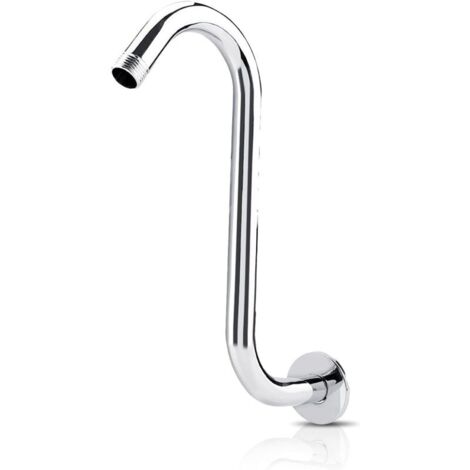 Vtizikl 8 pouces Bras de douche 201 en acier inoxydable Rallonge de douche hauteur élevée courbe en S à col de cygne extension de la douche Robinets de baignoire Cuisine Robinetterie A