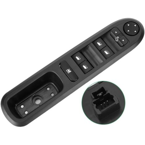 Vtizikl Accessoires de voiture de commutateur de commande de fenêtre cté conducteur gauche adaptés pour Peugeot 407 6D 6C 6E 6554.ER