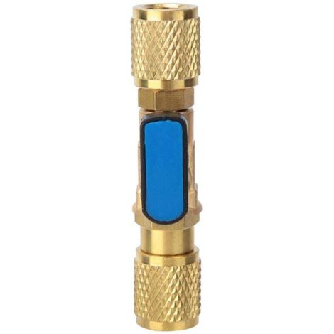 Vtizikl Adaptateur de vanne à boisseau sphérique de réfrigération en laiton Connecteur de vanne à boisseau sphérique de réfrigérant G1/4''