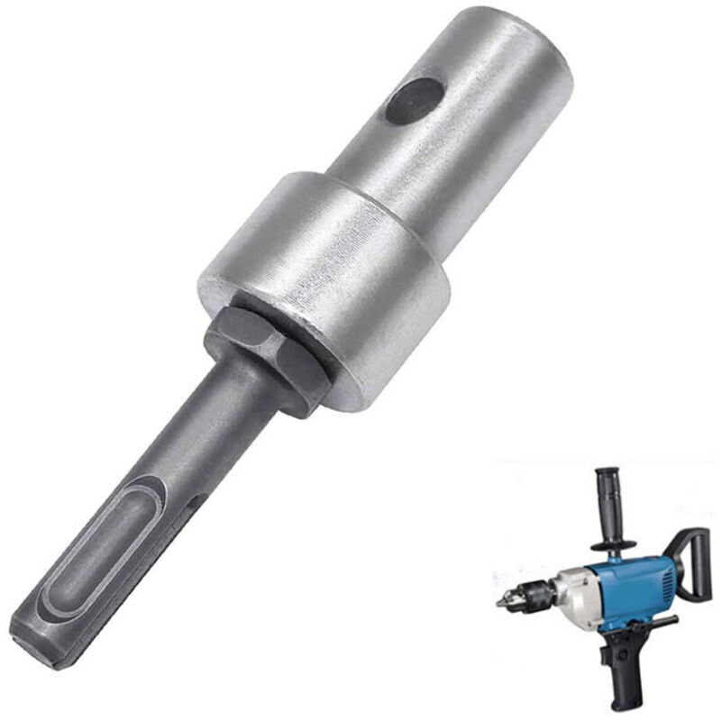 Vtizikl Adaptateur Perceuse pour Tarière - Sans Clé, Tige Ronde M13x15mm - Mandrin 1/2