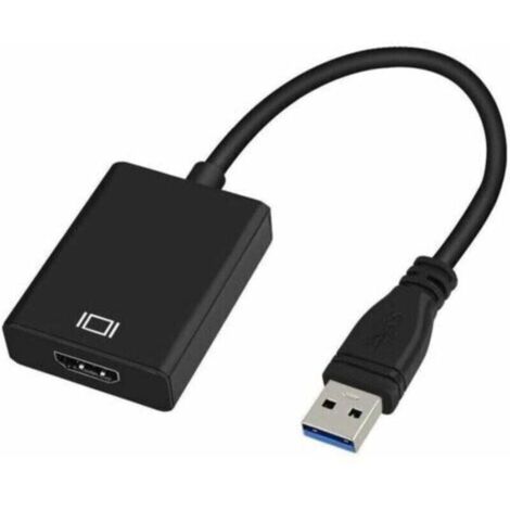 Vtizikl Adaptateur USB 3.0 vers HDMI, Convertisseur USB 3.0/2.0 vers HDMI 1080P Full HD (mâle à Femelle) avec Audio pour Ordinateur Portable Projecteur HDTV Compatible avec Windows XP 7/8 / 8.1/10