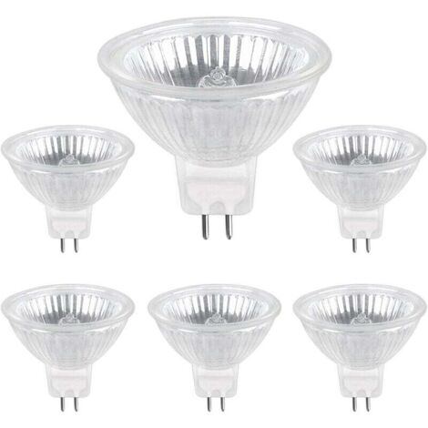 Vtizikl Ampoule Halogene GU5.3 50W 12V, 800lm Blanc Chaud 2700K Dimmable, Ampoule Spot Halogène MR16, pack de 6