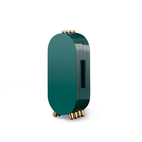 Vtizikl Armoire à bijoux pliable – 115 x 65 x 235 mm – Miroir intégré – Protection contre l'oxydation et la poussière – Couleur vert