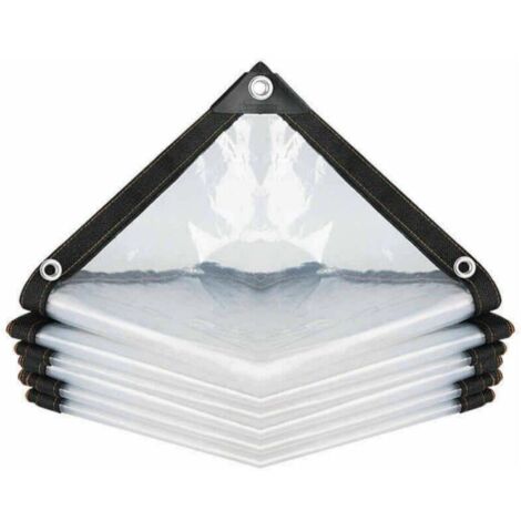 Vtizikl Bâche Transparente imperméable avec œillets 1.5 x 1.5 m Film antigel pour Plantes Fleurs succulentes Film d'isolation Contre Le Froid pour Jardin et Serre Fermes Pluie