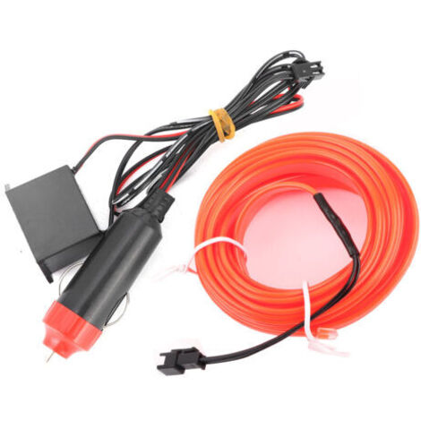Vtizikl Bande lumineuse décorative pour voiture, éclairage intérieur, Auto LED EL, lampe froide, pièces de Modification, 4 mètres, rouge