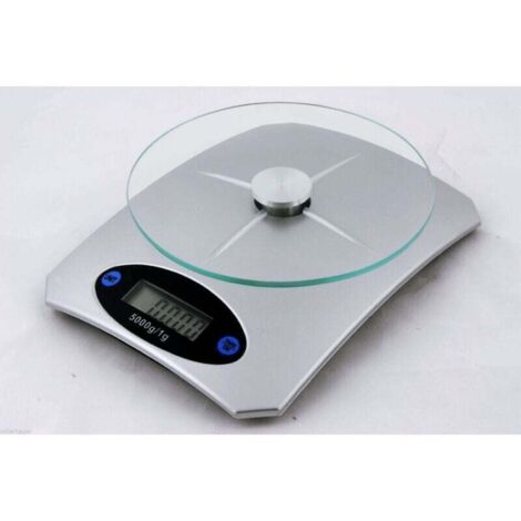 Vtizikl Bilancia Digitale Lcd Piatto In Vetro Da Cucina Elettronica 5 Kg Tasto Tara Casa -