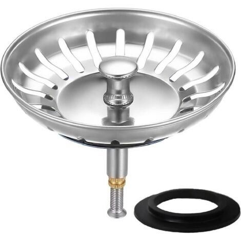 Vtizikl Bouchon d'évier de cuisine 5 pièces 79 mm, crépine d'évier pour la filtration des résidus et un drainage rapide