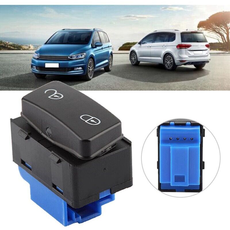 Vtizikl Bouton de commande de commutateur de déverrouillage de serrure de porte centrale pour Caddy Touran 1T0962125B