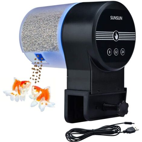 Vtizikl Chargeur USB 3 voies mangeoire à poissons automatique minuterie tortue nourriture aquarium accessoires aquarium mangeoire à poissons automatique pour aquariums marins étang