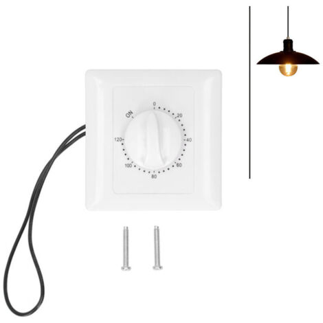 Vtizikl Contrôle de l'interrupteur de minuterie, Interrupteur de minuterie mécanique, pour minuterie de lumières de Ventilateur de Salle de Bain Horloge, sonnerie et minuterie pour tableau électrique