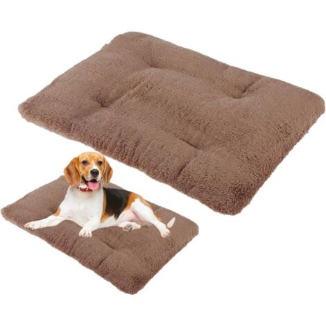 Vtizikl Coussin Chauffant Chat & Chiens - Couverture Chat 90x56cm- Couvertures pour Chats Auto-Chauffante Sans Électricité - Housse Lavable - (Marron)