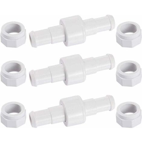Vtizikl D20 Lot de 3 Raccords Rotatifs pour Tuyau D'arrosage avec 6 Embouts D15 Compatibles avec Zodiac Polaris 180 280 380 Robot Nettoyeur Piscine