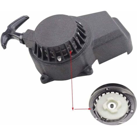 Vtizikl Démarreur en Aluminium Pédales de démarrage et pièces Noir Facile À Tirer À Rivet Remplacement pour 47CC 49cc Engrenage 2 Temps Boucle Pocket Bike Dirt Bike